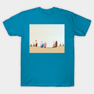 Surfboards at the Beach T-Shirt